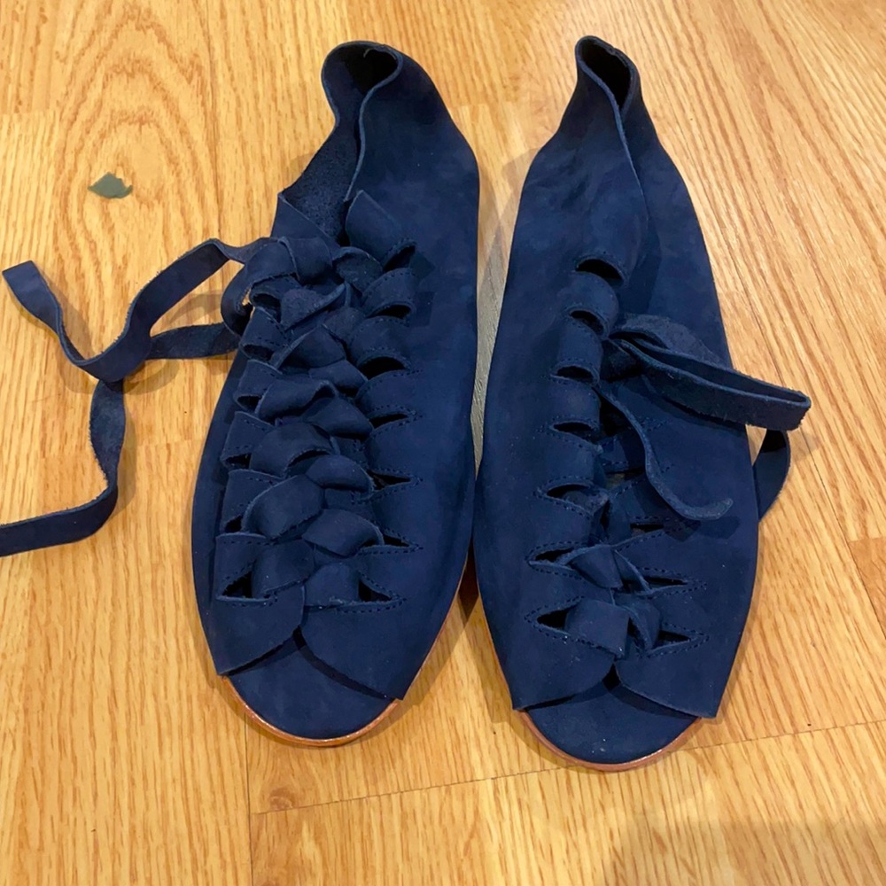 Navy sandals